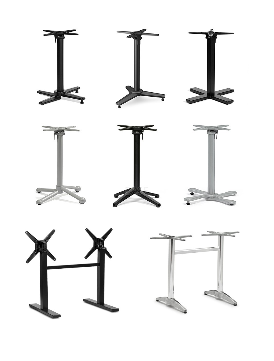 E985506 twin leg aluminum table bases manufacturers suppliers factory